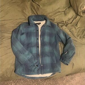 Plaid Button-Up Jacket